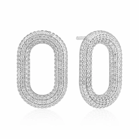 Sterling Silver Capri Earrings SJ-E62014-CZ