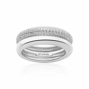 Sterling Silver Carrara Ring SJ-R2476-CZ