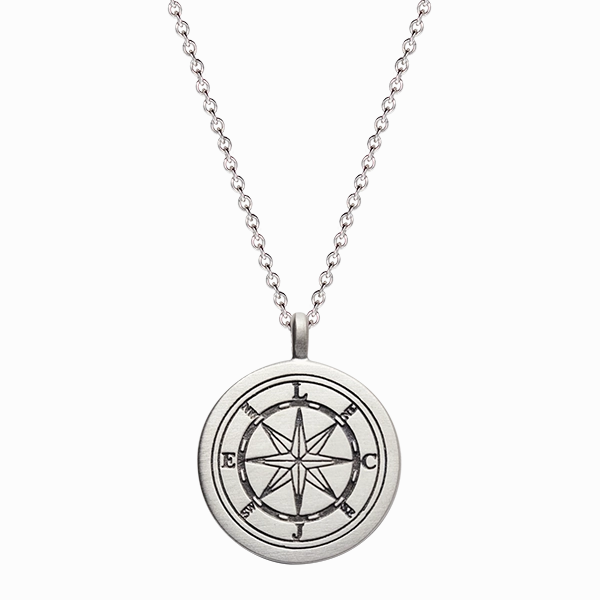Sterling Silver Compass Pendant