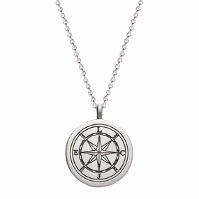 Sterling Silver Compass Pendant