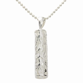 Sterling Silver Cut Out Scroll, Honu (Hawaiian Turtle) and Quilt Tube Pendant (Chain Sold Separately)