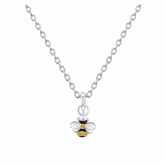 Sterling Silver Dinky Bee Enamel Pendant 9559ME