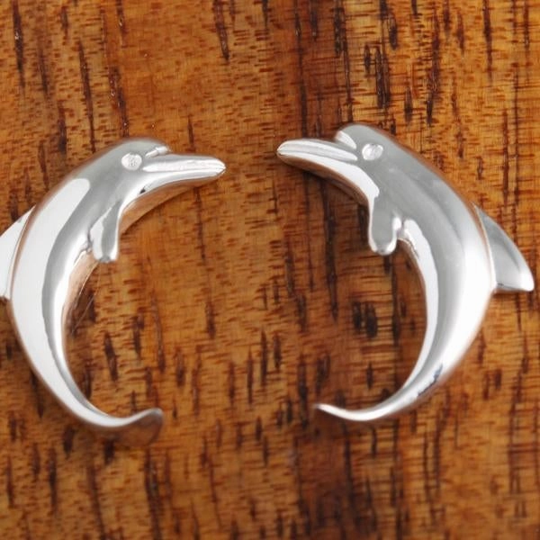 Sterling Silver Dolphin Post Earrings (S/M/L)