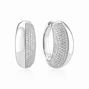 Sterling Silver Fasano Grande Earrings SJ-E2488-CZ