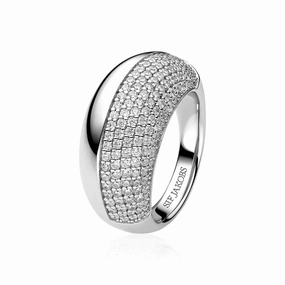 Sterling Silver Fasano Ring SJ-R2487-CZ