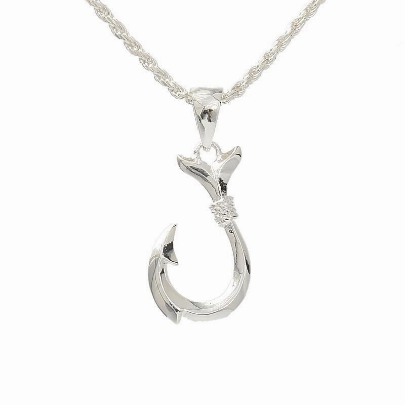 Sterling Silver Fish Hook Pendant (S/M) (Chain Sold Separately)
