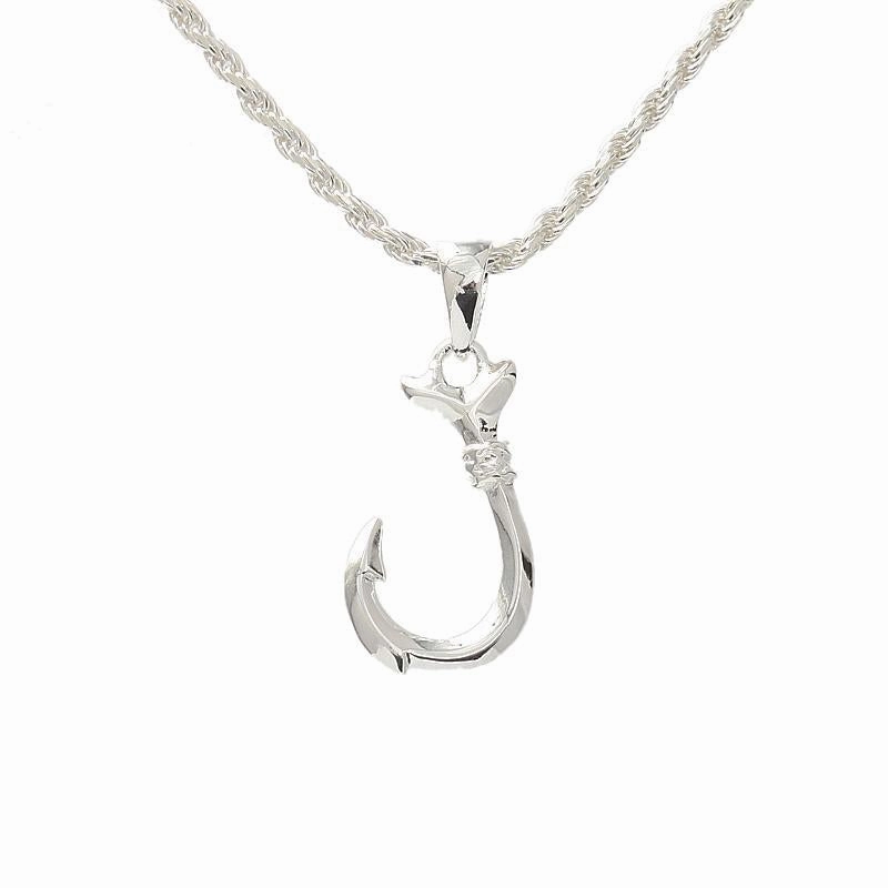 Sterling Silver Fish Hook Pendant (S/M) (Chain Sold Separately)