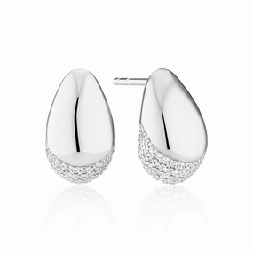 Sterling Silver Goccia Earrings SJ-E2479-CZ
