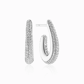 Sterling Silver Goccia Parvus Earrings SJ-E2486-CZ