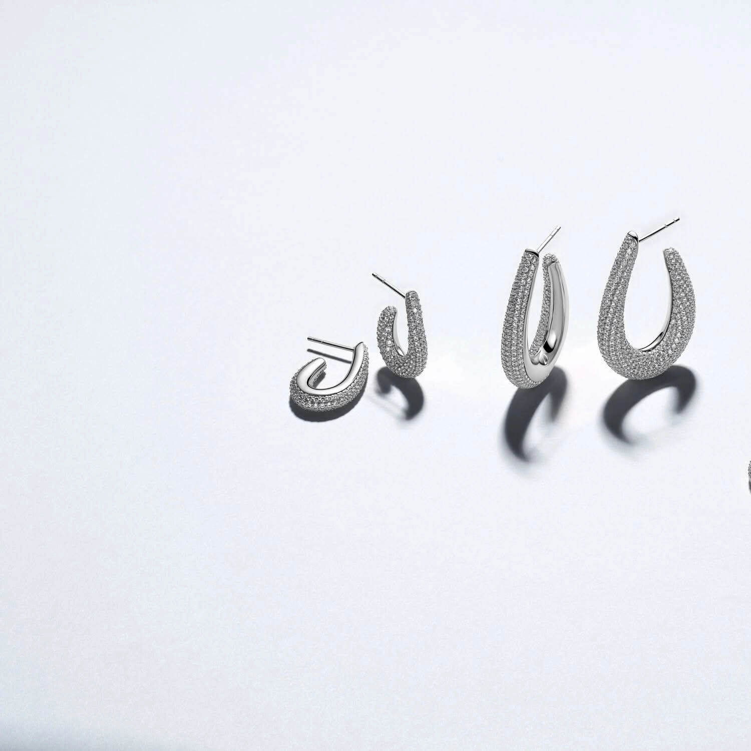 Sterling Silver Goccia Parvus Earrings SJ-E2486-CZ