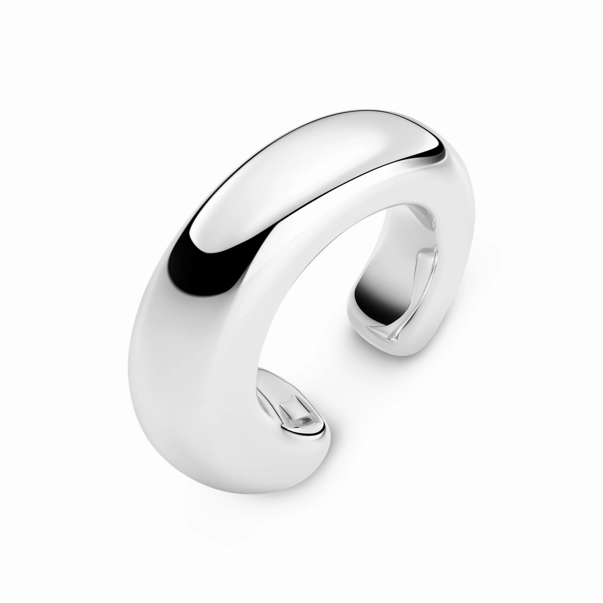 Sterling Silver Goccia Pianura Ear Cuff SJ-E2586