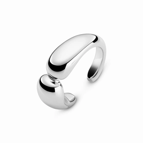 Sterling Silver Goccia Pianura Piccolo Ear Cuff SJ-E2583