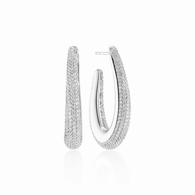 Sterling Silver Goccia Piccolo EarringsSJ-E2484-CZ