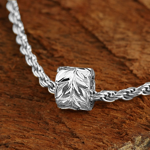Sterling Silver Hawaiian Scroll Cut Out Edge Barrel Pendant (Silver/Pink Gold/Yellow Gold) (S/M) (Chain Sold Separately)