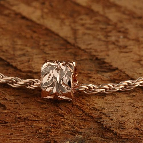 Sterling Silver Hawaiian Scroll Cut Out Edge Barrel Pendant (Silver/Pink Gold/Yellow Gold) (S/M) (Chain Sold Separately)