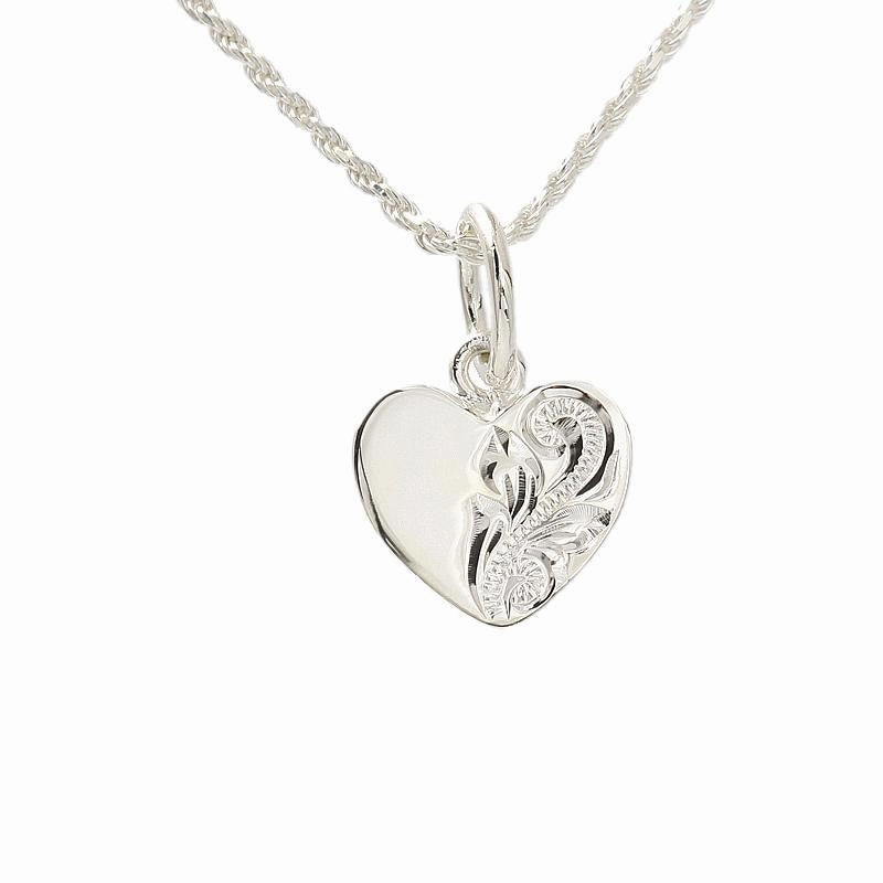 Sterling Silver Hawaiian Scroll Heart Pendant (Chain Sold Separately)
