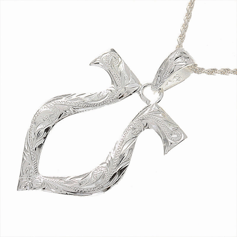 Sterling Silver Hawaiian Scroll Horse Shoe Pendant (Chain Sold Separately)
