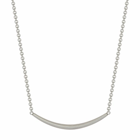 Sterling Silver Heavy Tibetan Bar Necklace