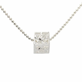 Sterling Silver Honu (Hawaiian Turtle) Cube pendant (S/M) (Chain Sold Separately)