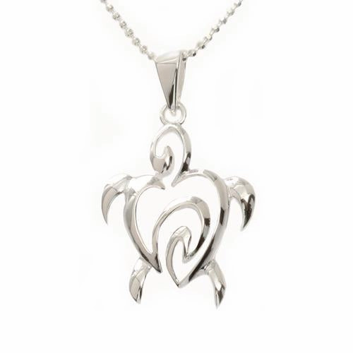 Sterling Silver Honu (Hawaiian Turtle) Pendant (Chain Sold Separately)