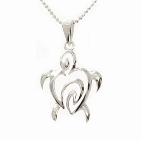 Sterling Silver Honu (Hawaiian Turtle) Pendant (Chain Sold Separately)