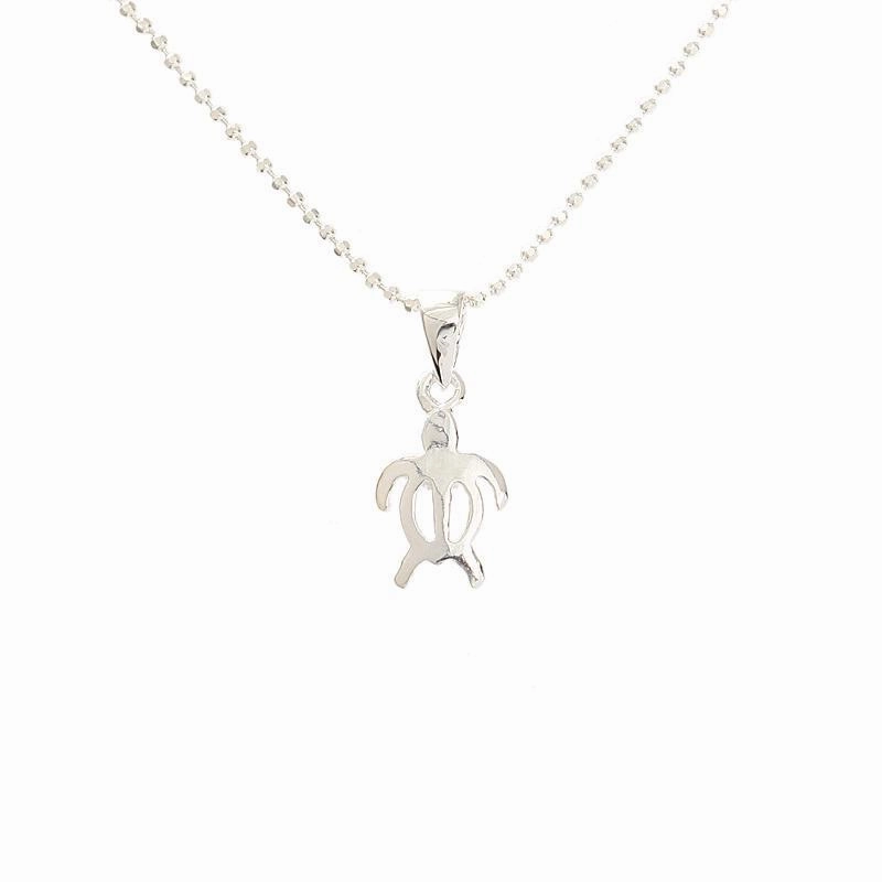 Sterling Silver Honu (Hawaiian Turtle) Pendant (XS/M/L/XXL/XXXL) (Chain Sold Separately)