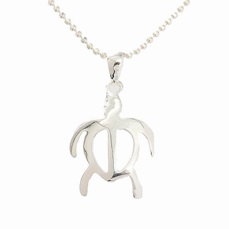 Sterling Silver Honu (Hawaiian Turtle) Pendant (XS/M/L/XXL/XXXL) (Chain Sold Separately)