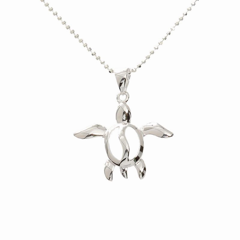 Sterling Silver Honu (Hawiian Turtle) Pendant (Chain Sold Separately)