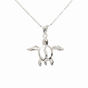 Sterling Silver Honu (Hawiian Turtle) Pendant (Chain Sold Separately)