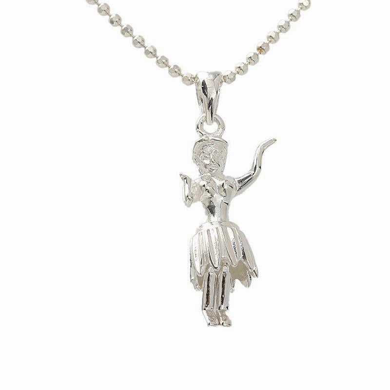Sterling Silver Hula Dancer Pendant (S/M/XL/XXL) (Chain Sold Separately)