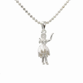 Sterling Silver Hula Dancer Pendant (S/M/XL/XXL) (Chain Sold Separately)