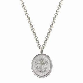 Sterling Silver Large Anchor Pendant