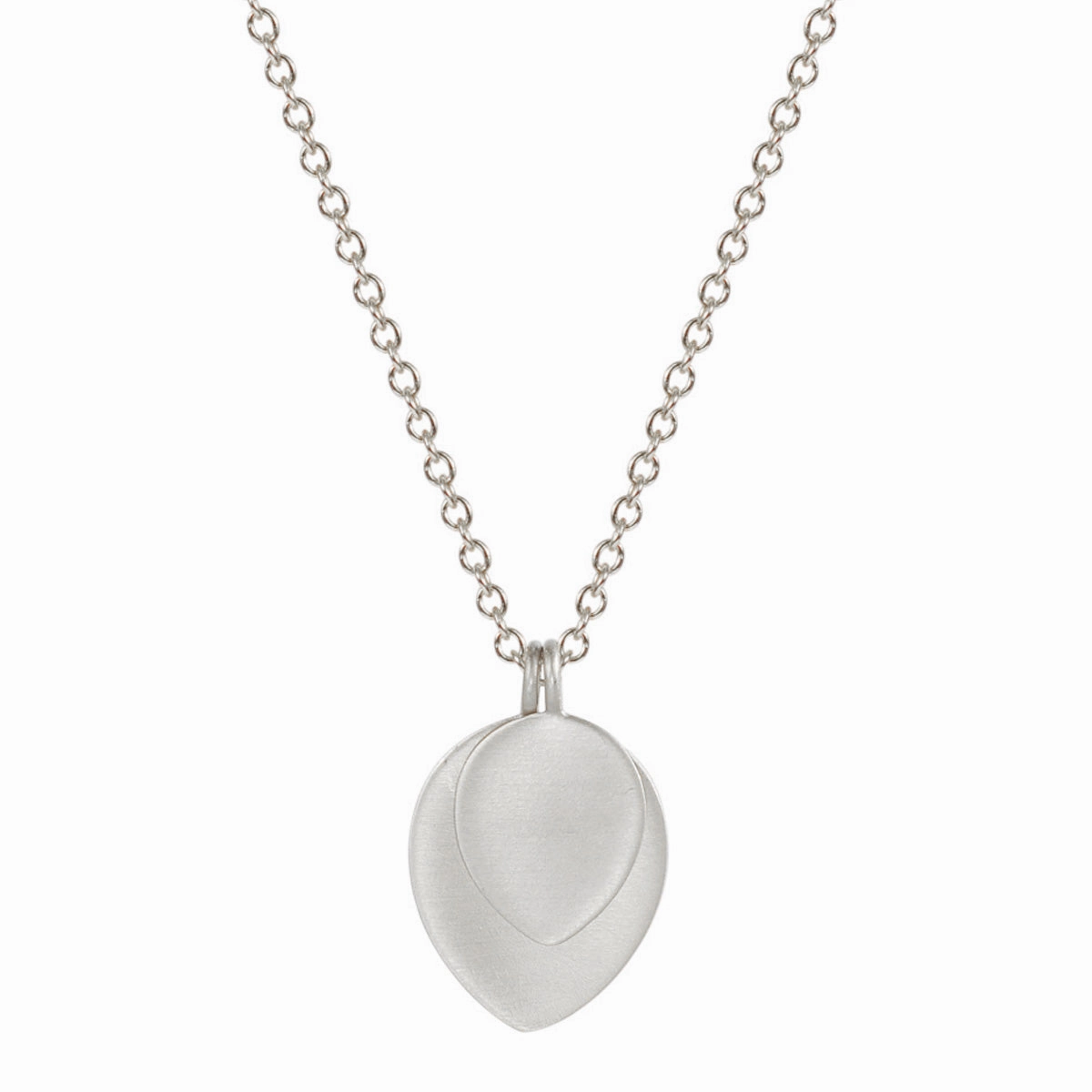 Sterling Silver Large Double Lotus Petal Pendant