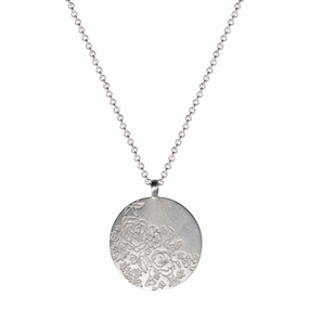 Sterling Silver Large Flower Pendant