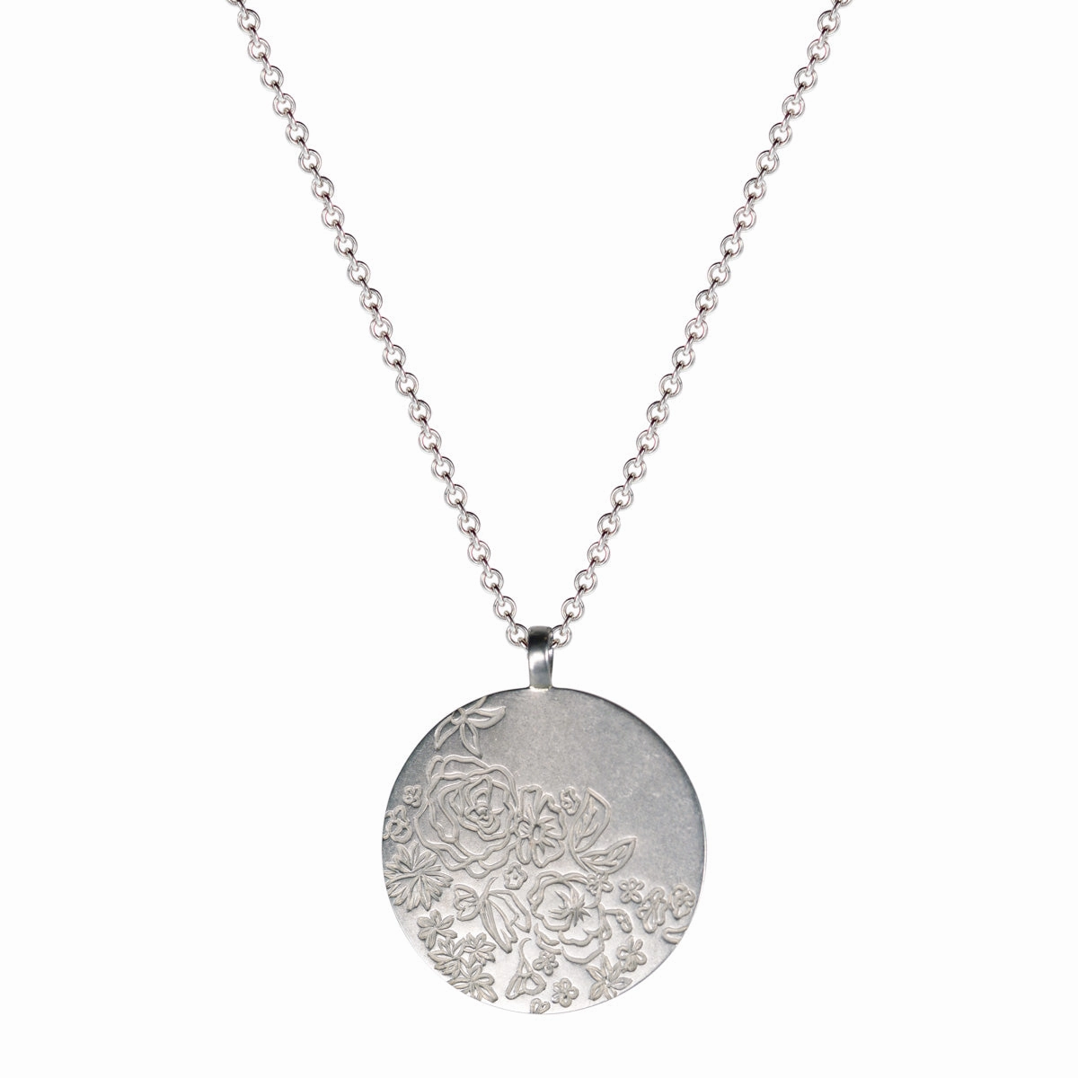 Sterling Silver Large Flower Pendant