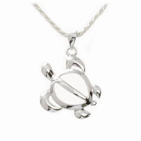 Sterling Silver Left Side Honu (Hawaiian Turtle) Pendant (Chain Sold Separately)