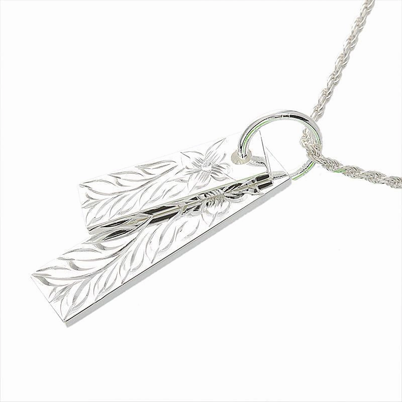 Sterling Silver Maile Leaf Double Plate Pendant (Chain Sold Separately)