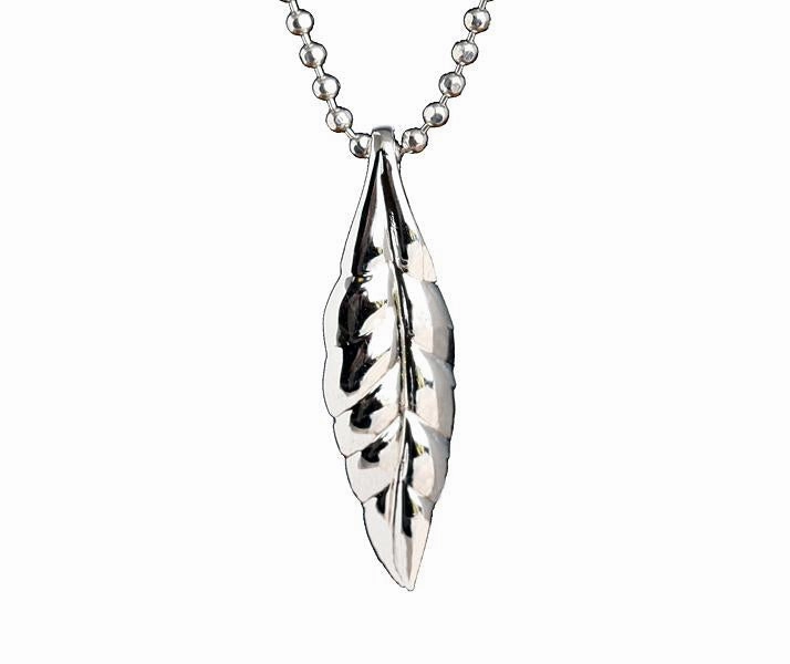 Sterling Silver Maile Leaf Pendant (Chain Sold Separately)