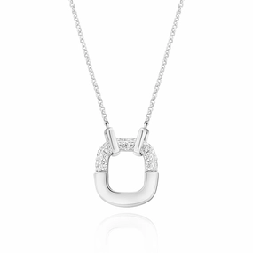 Sterling Silver Maratea Necklace SJ-N2453-CZ