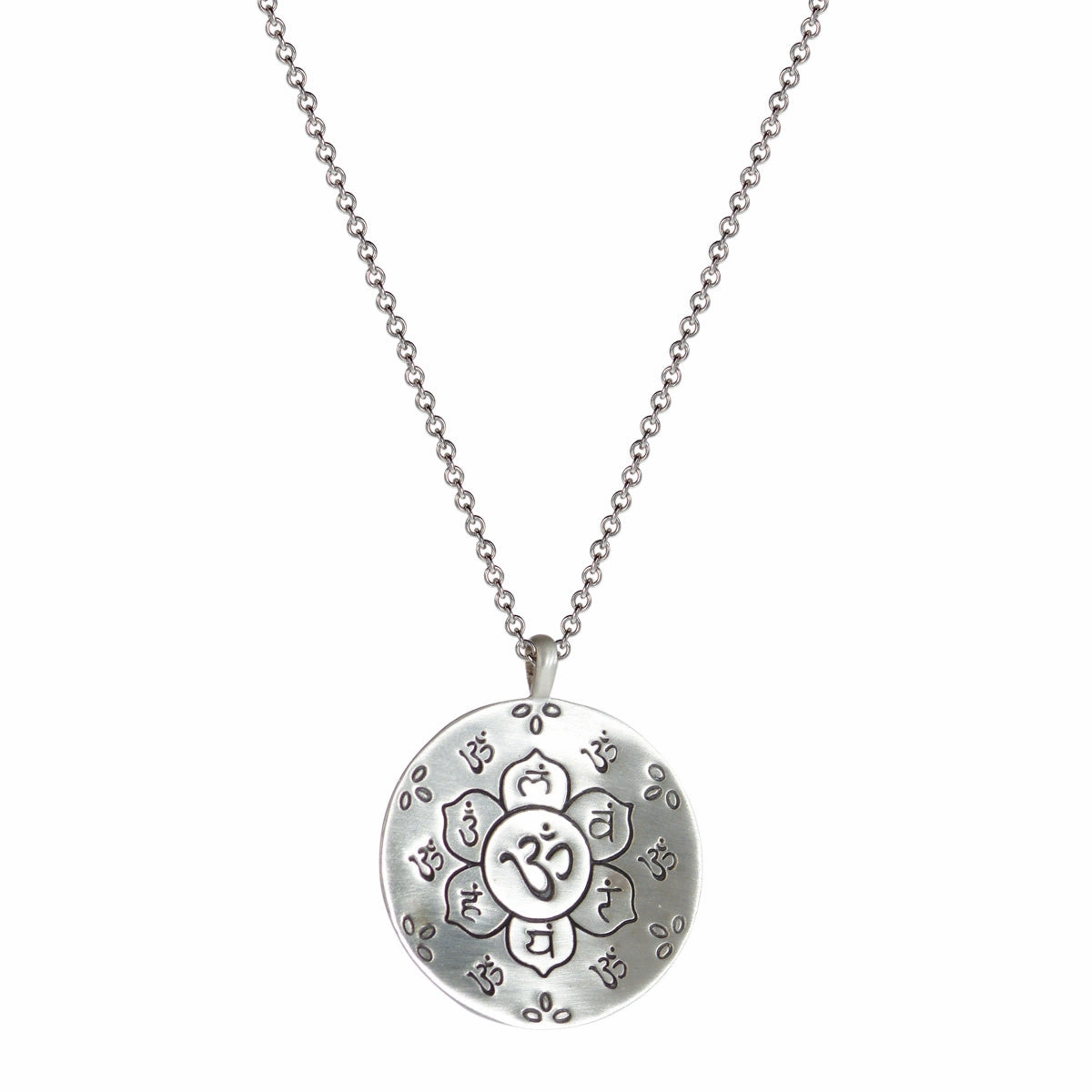 Sterling Silver Medium Chakra Flower Pendant