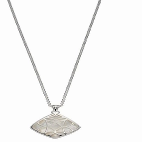Sterling Silver Mop Trellis Pendant P4835W