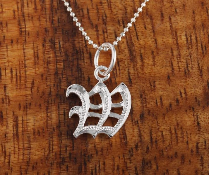 Sterling Silver Old English Initial Pendant (Chain Sold Separately)