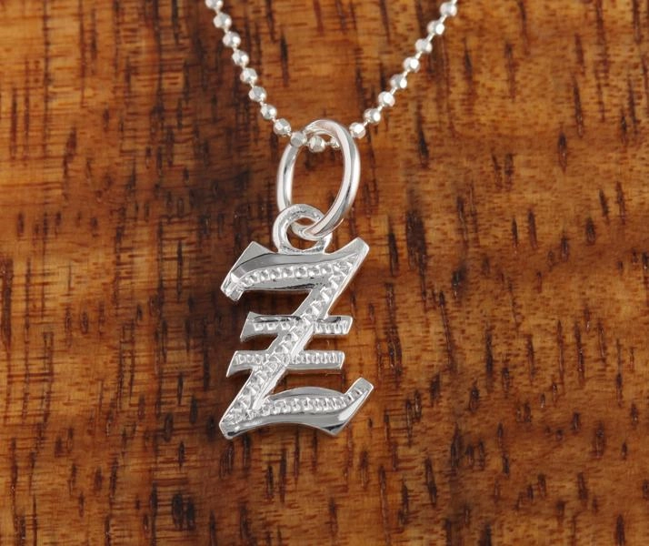 Sterling Silver Old English Initial Pendant (Chain Sold Separately)