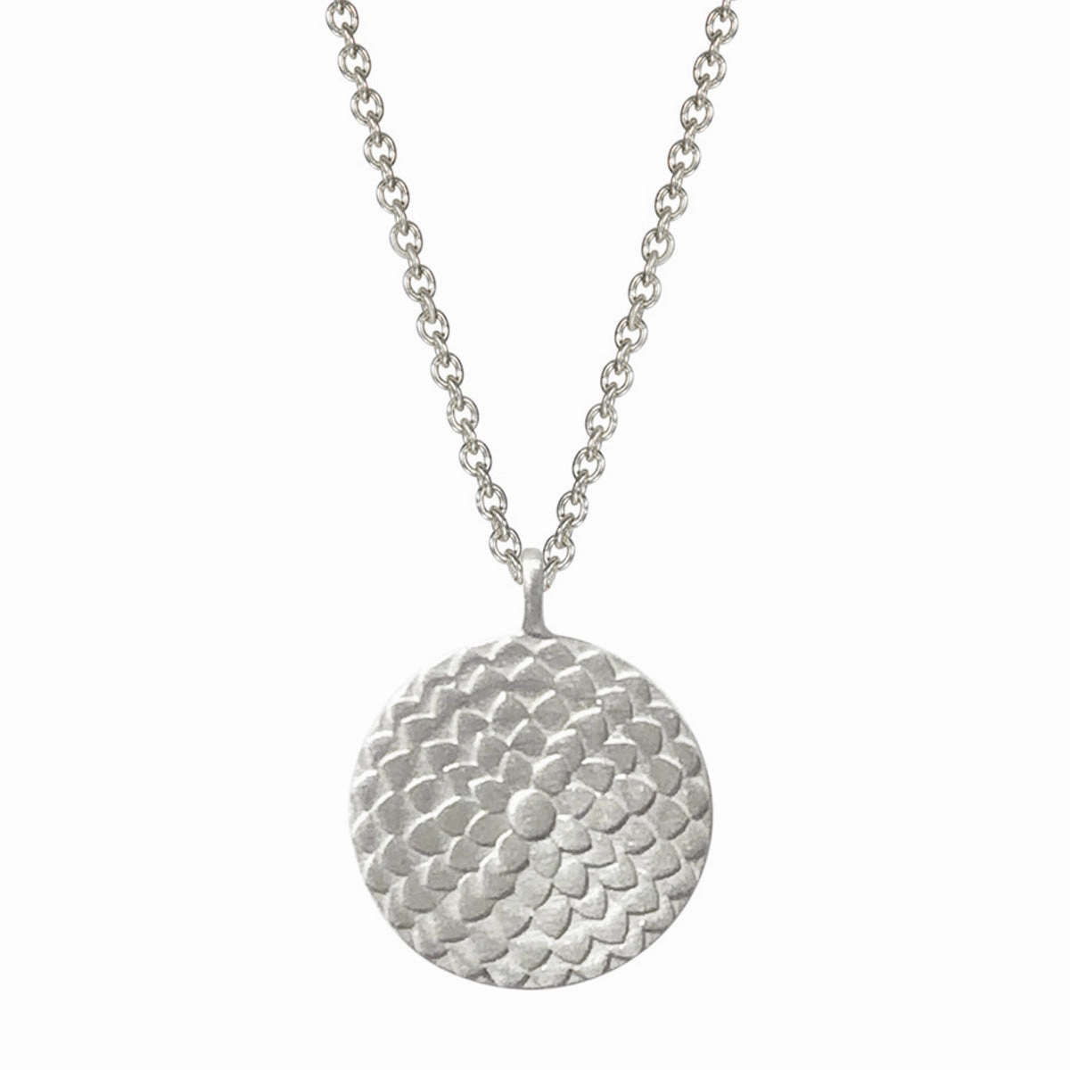 Sterling Silver Om Lotus Flower Pendant