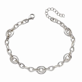 Sterling Silver Organic Double Hoop Bracelet B5233