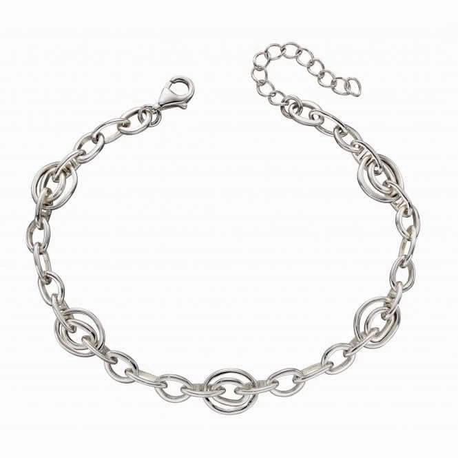 Sterling Silver Organic Double Hoop Bracelet B5233