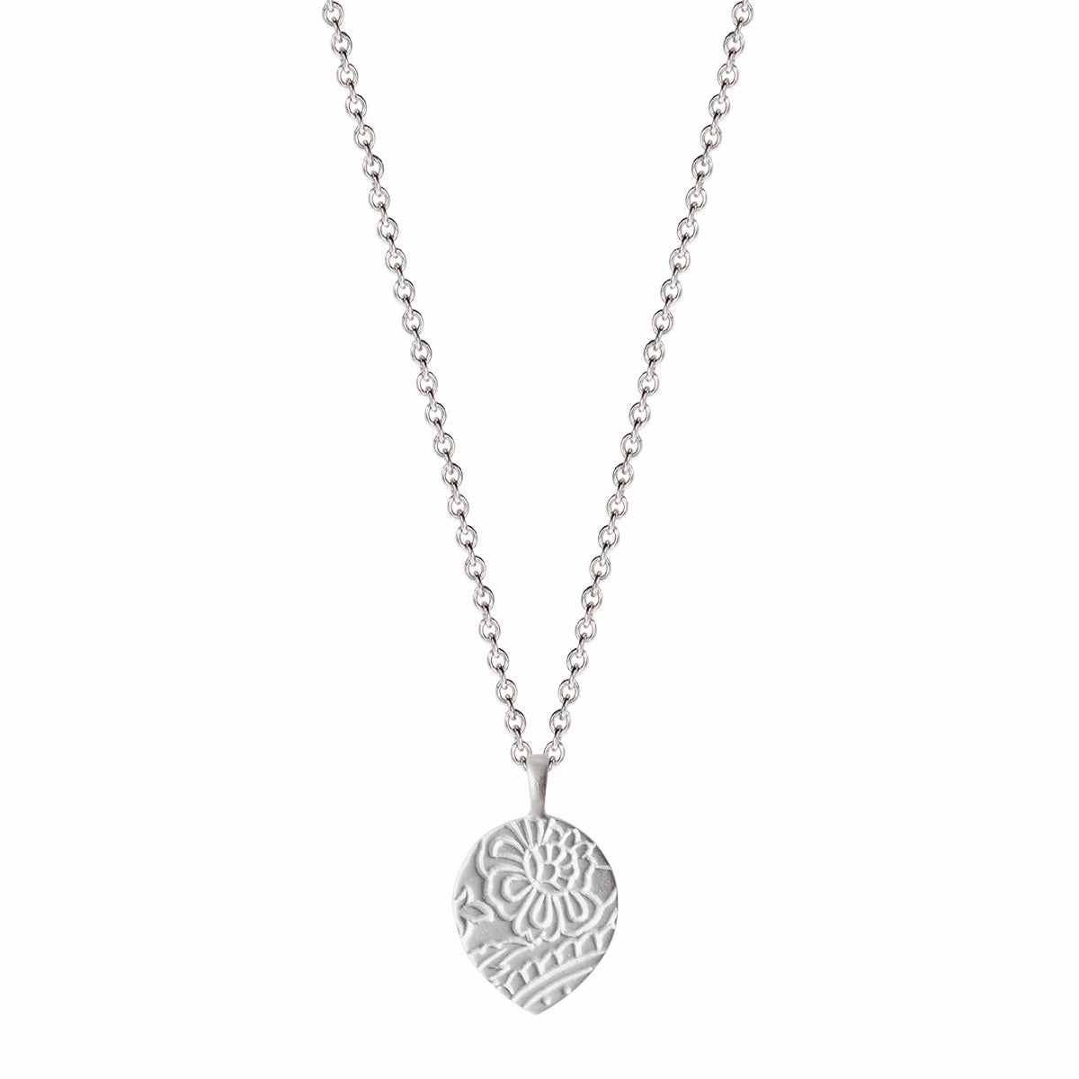 Sterling Silver Paisley Lotus Pendant