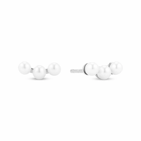 Sterling Silver Perla Tre Earrings SJ-E2733-P