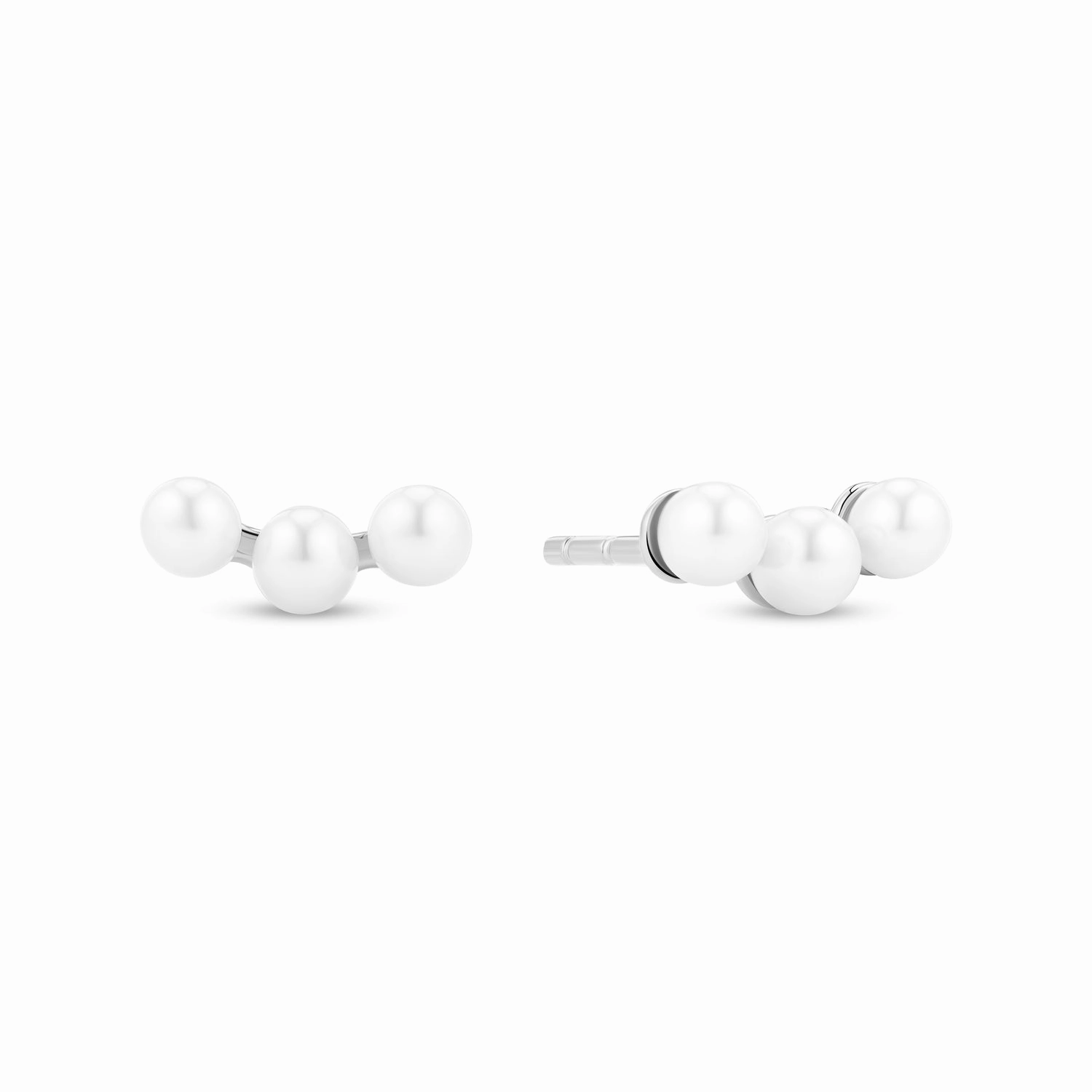 Sterling Silver Perla Tre Earrings SJ-E2733-P