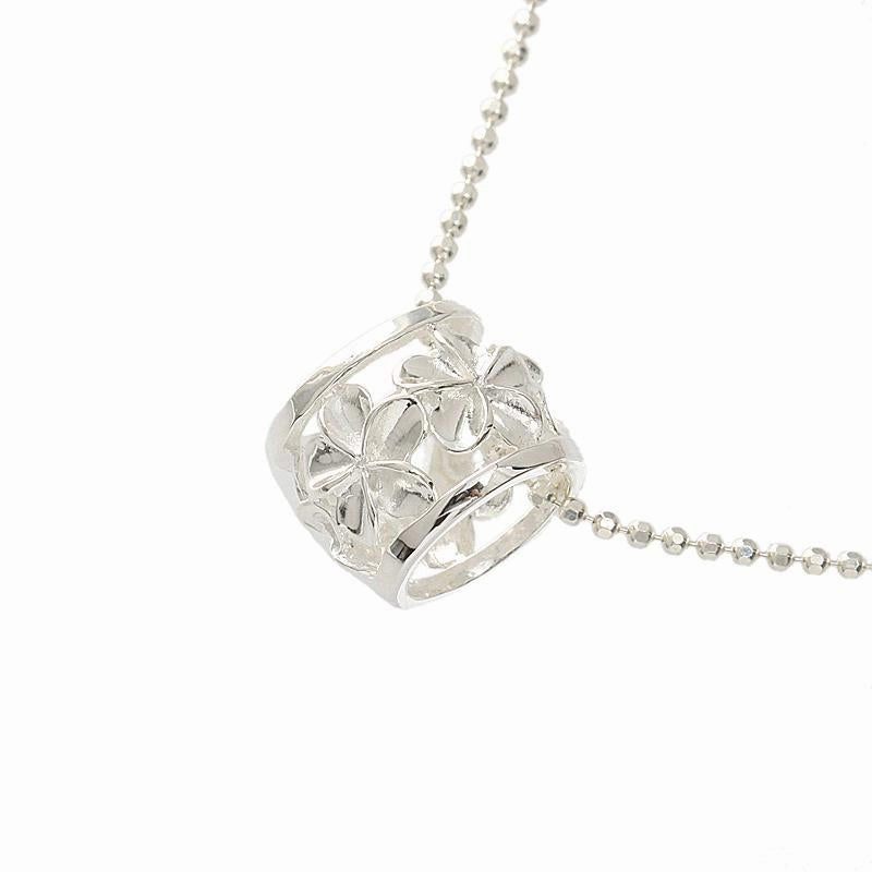 Sterling Silver Plumeria Barrel Pendant (Chain Sold Separately)
